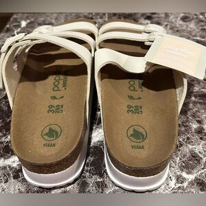 Papillio White Vegan Triple-Strap Sandal for Women